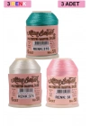 3 Adet Altınbaşak Oya ve Dantel İpi 20 gr - Royaleks - No: 375 - 038 - 316