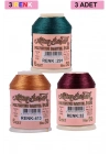 3 Adet Altınbaşak Oya ve Dantel İpi 20 gr - Royaleks - No: 413 - 032 - 291