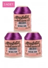 3 Adet Altınbaşak Oya ve Dantel İpi 20 gr - Royaleks - No: 508