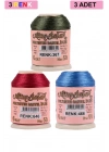 3 Adet Altınbaşak Oya ve Dantel İpi 20 gr - Royaleks - No: 646 - 466 - 367