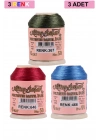 3 Adet Altınbaşak Oya ve Dantel İpi 20 gr - Royaleks - No: 646 - 466 - 367