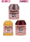 3 Adet Altınbaşak Oya ve Dantel İpi 20 gr - Royaleks - No: 672 - 604 - 770
