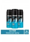 3 Adet Axe Ice Chill Erkek Deodorant Sprey 150 ml