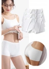 3 Adet Kadın Dikişsiz Görünmez İz Yapmaz Mini Şort Boxer Beyaz