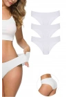 3 Adet Kadın Dikişsiz Lazer Kesim Esnek İz yapmayan Külot Beyaz