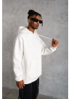 3 İplik Kapşonlu Sweatshirt hoodie - Beyaz
