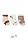 3Lü Penye Rainbow Soket Çorap BS10113 Kiremit