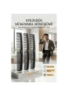 3lü Profesyonel Stil Tarağı - İkonik Siyah Zarafet 723059