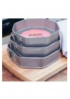 3lü Sekizgen Kelepçeli Kek Kalıbı