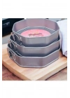 3lü Sekizgen Kelepçeli Kek Kalıbı