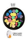 30 Adet 10 mm Polimer Kil Fimo Boncuk Takı Bileklik + 1 Metre Lastikli Misina Hediye - Desenli Kalp