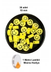 30 Adet 10 mm Polimer Kil Fimo Boncuk Takı Bileklik + 1 Metre Lastikli Misina Hediye - Gülen Yüz Smile