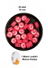 30 Adet 10 mm Polimer Kil Fimo Boncuk Takı Bileklik + 1 Metre Lastikli Misina Hediye - Türk Bayrağı