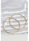 ® 316L Çelik Gold Renk 70 mm Kadın Halka Küpe
