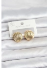 316L Çelik Gold Renk Deniz Kabuğu Model Kadın Küpe