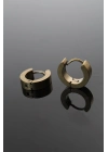 316L Çelik Gold Renk Halka Model Çift Küpe