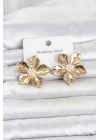316L Çelik Gold Renk Lotus Çiçek Model Kadın Küpe