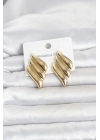 316L Çelik Gold Renk Motif Model Kadın Küpe