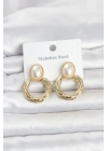 316L Çelik Gold Renk Vintage Model Kadın Küpe