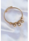 316L Çelik Gold Renk Zirkon Taşlı Model Charm Bileklik