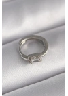 316L Çelik Gümüş Renk Kare Zirkon Taşlı Tragus Piercing