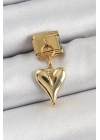 316L Çelik Sallantılı Kalp Model Gold Renk Nomination Charm