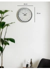 ® 36 Cm Beyaz 24 Saat Göstergeli Özel Tasarım Duvar Saati