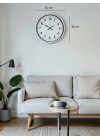 36 Cm Beyaz Dekoratif Duvar Saati