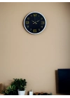® 36 Cm Beyaz Gold Rakamlı Dekoratif Duvar Saati