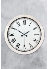® 36 cm Beyaz Metal Roma Rakamlı Duvar Saati