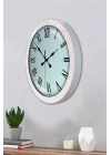 ® 36 cm Beyaz Metal Roma Rakamlı Duvar Saati