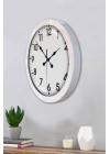 ® 36 cm Beyaz Metal Standart Duvar Saati