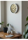 ® 36 Cm Beyaz Retro Dekoratif Duvar Saati