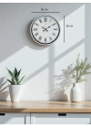 ® 36 Cm Beyaz Roman Rakamlı Duvar Saati