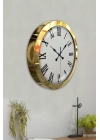 ® 36 cm Gold Metal Roma Rakamlı Duvar Saati