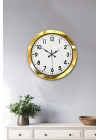 ® 36 cm Gold Metal Standart Duvar Saati