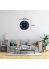 36 Cm Gri Dekoratif Duvar Saati
