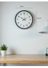 ® 36 Cm Gri Dekoratif Duvar Saati