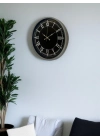 ® 36 Cm Gri Roma Rakamlı Zarif Duvar Saati