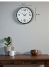 ® 36 Cm Gri Standart Dekoratif Duvar Saati