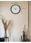 ® 36 Cm Kahverengi 24 Saat Göstergeli Özel Tasarım Duvar Saati