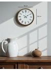 ® 36 Cm Kahverengi Dekoratif Duvar Saati