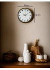 ® 36 Cm Kahverengi Dekoratif Şık Duvar Saati