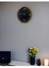 ® 36 Cm Kahverengi Gold Rakamlı Duvar Saati