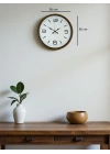 ® 36 Cm Kahverengi Modern Dekoratif Duvar Saati