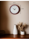 ® 36 Cm Kırmızı 24 Saat Göstergeli Özel Tasarım Duvar Saati