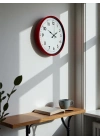 ® 36 Cm Kırmızı Dekoratif Duvar Saati