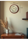 ® 36 Cm Kırmızı Retro Duvar Saati