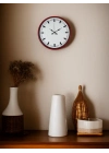 ® 36 Cm Kırmızı Sade Dekoratif Duvar Saati