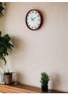® 36 Cm Kırmızı Sade Dekoratif Duvar Saati
